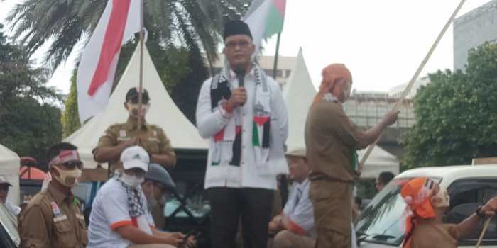 PKS Gelar Aksi Simpatik untuk Dukung Palestina di Kedubes AS