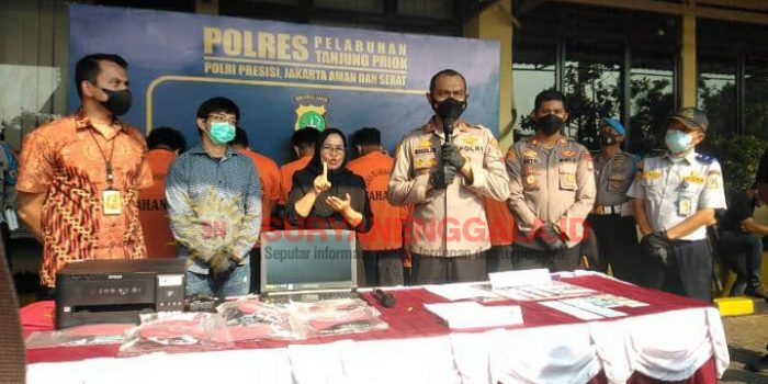 Pengungkapan Kasus Pemalsuan Surat Hasil Swab Test Antigen Oleh Polres Pelabuhan Tanjung Priok