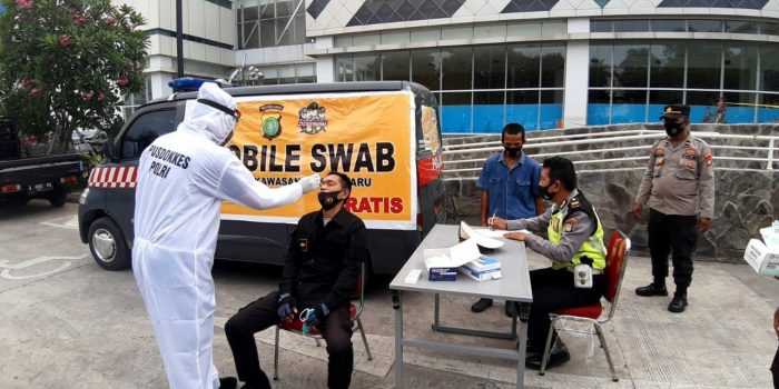 Kapolsek Kawasan Muara Baru, Giat Rapid Swab Antigen Gratis