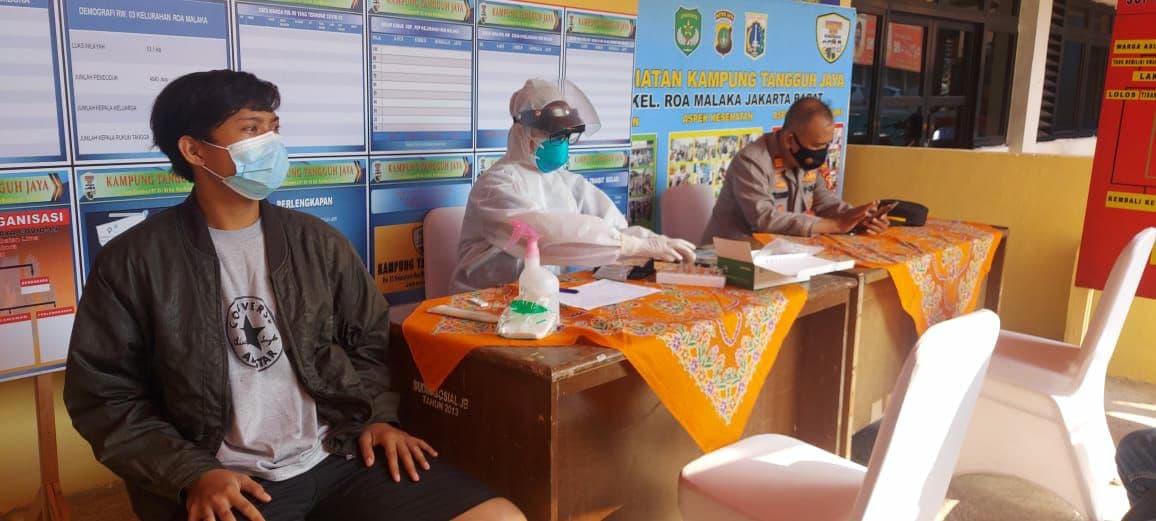 Polsek Tambora Lakukan Giat Swab Antigen dan PCR, 87 Warga di Dua Posko