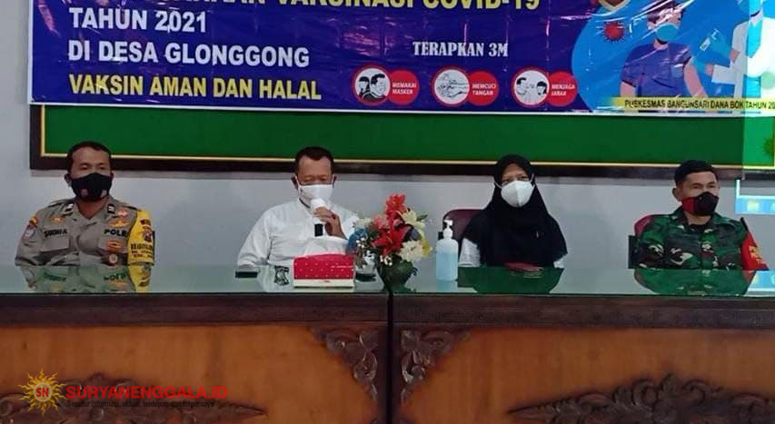 Sosialisasi dan Edukasi Sebelum Pelaksanaan Vaksin Desa Glonggong