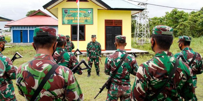 Komandan Korem 172/PWY Tinjau Personel BKO dan Lahan Kodim Keerom