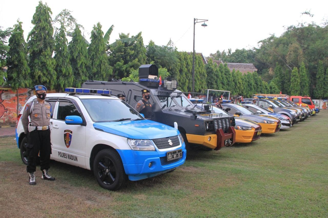 Polres Madiun Gelar Apel Pasukan Gabungan Demi Ciptakan Kamtibmas Aman Kondusif 