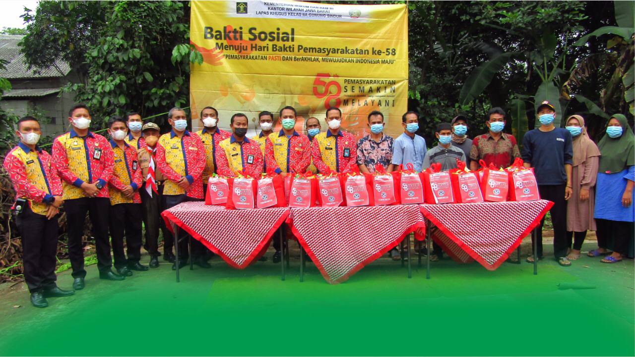 HBP ke-58, Lapas Khusus Gunung Sindur Gelar Baksos Bagikan Paket Sembako