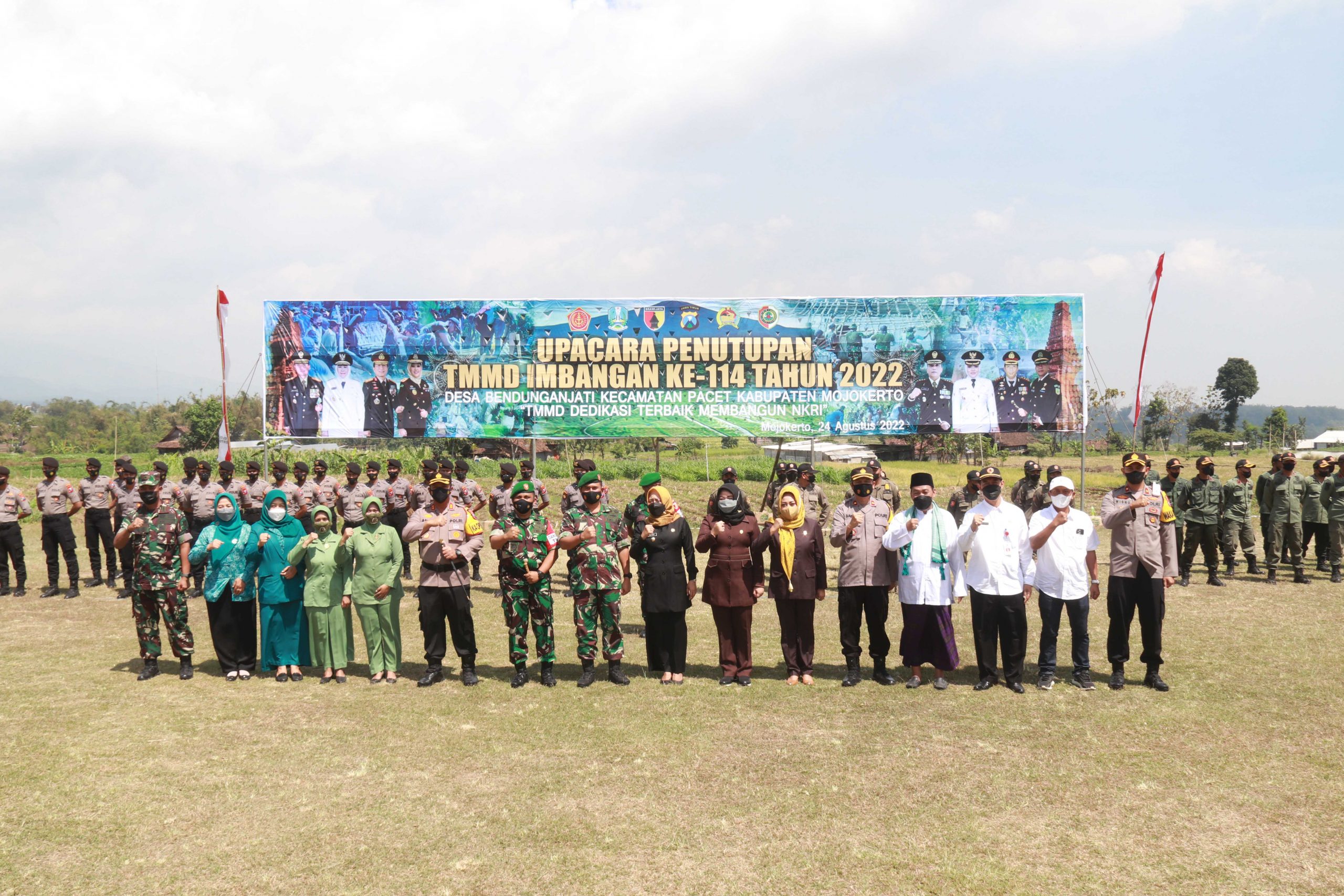 Program TMMD Ke-114 Kabupaten Mojokerto Resmi Ditutup