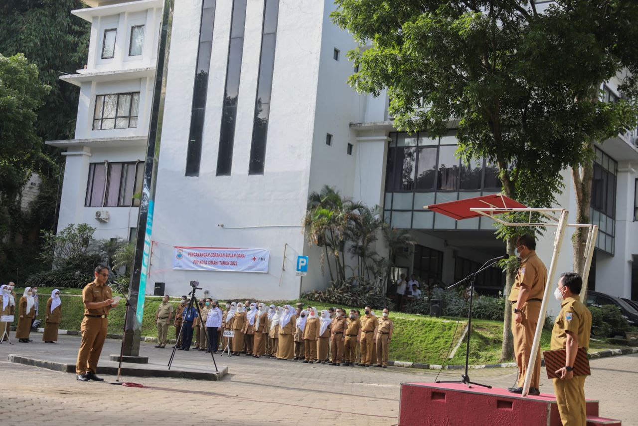 Pj. Wali Kota Cimahi Canangkan Bulan Dana PMI Tahun 2022