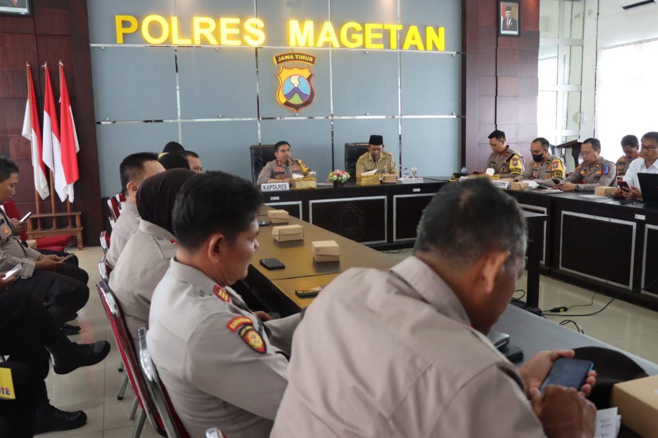 Polres Magetan, Gelar Rakor Penanganan PMK dan Penyakit LSD Hewan Ternak Wilayah Kab. Magetan