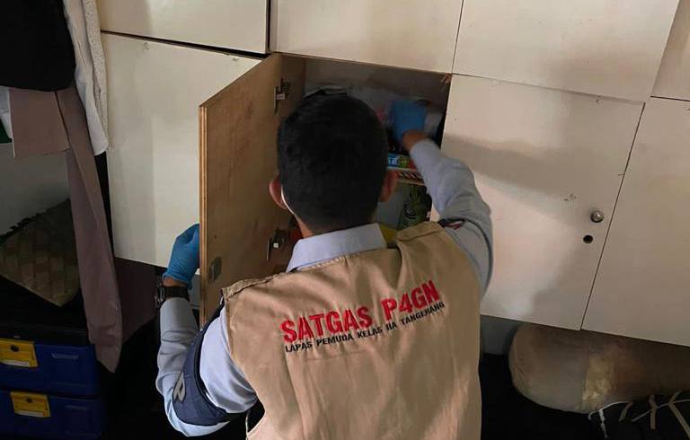 Satgas P4GN Lapas Pemuda Tangerang Inspeksi Kamar Hunian, Laksanakan Program Lapas Bersinar