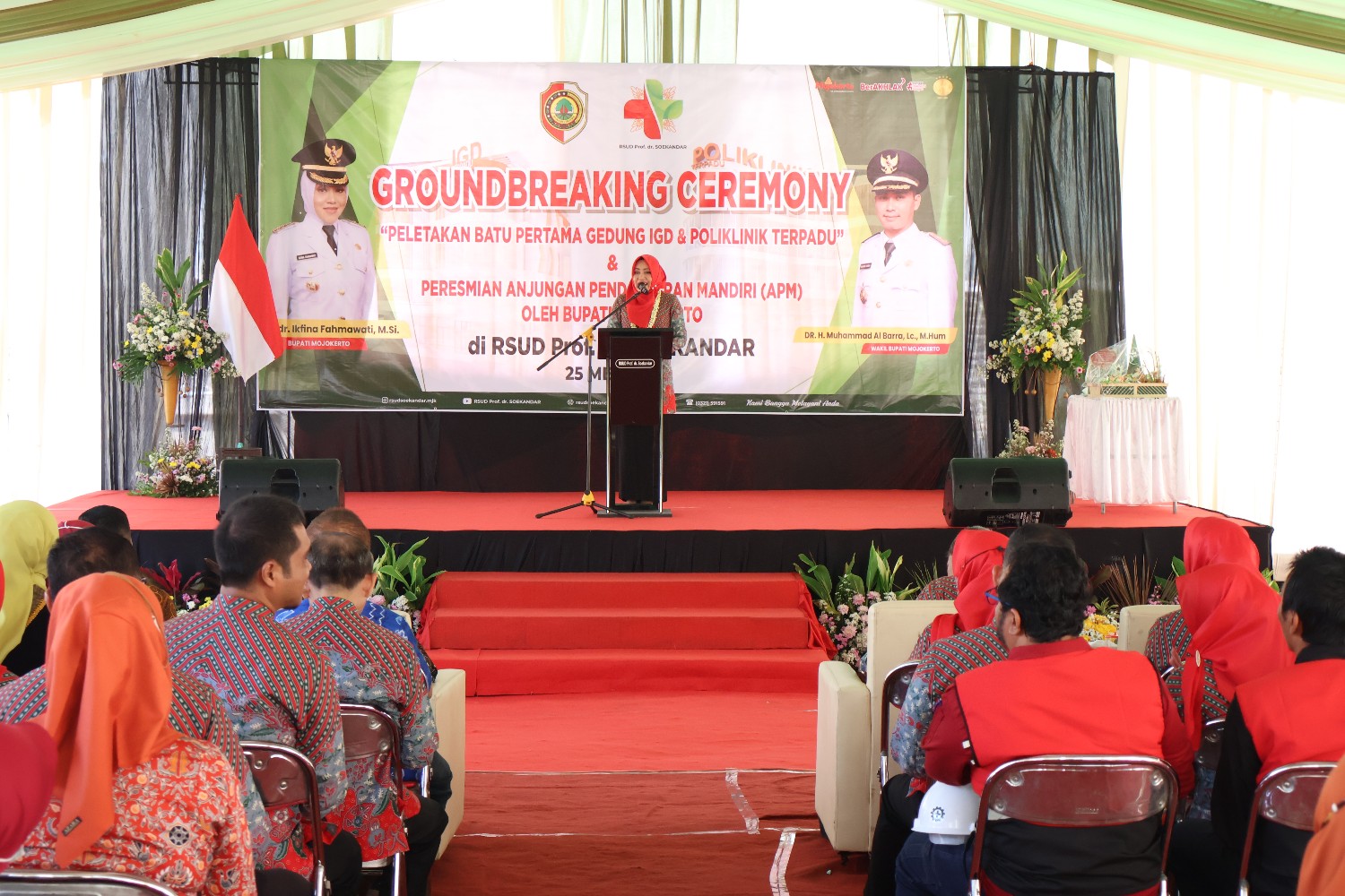 Groundbreaking Ceremony oleh Bupati Mojokerto, Tandai Pembangunan IGD dan Poliklinik Terpadu RSUD dr Soekandar Dimulai