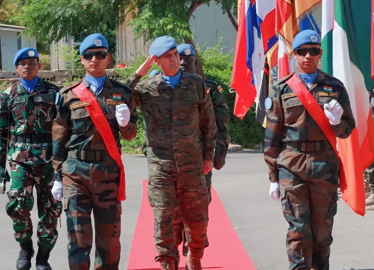 Satgas FHQSU XXVI-01 Sukses Gelar Upacara INTERNATIONAL DAY OF PEACEKEEPERS 2023