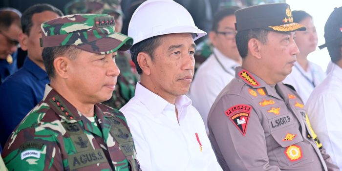 Panglima TNI Mendampingi Presiden RI Groundbreaking Kodim IKN