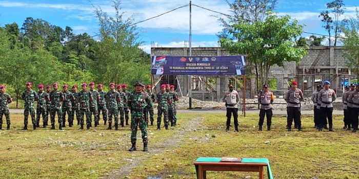 Kodim 1715/Yahukimo Gelar Upacara Pembukaan TMMD Reguler ke-119 TA 2024